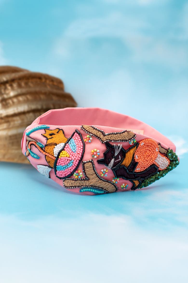 Nutty Love Knotted Headband- Light Pink, Alternate, color, Pink