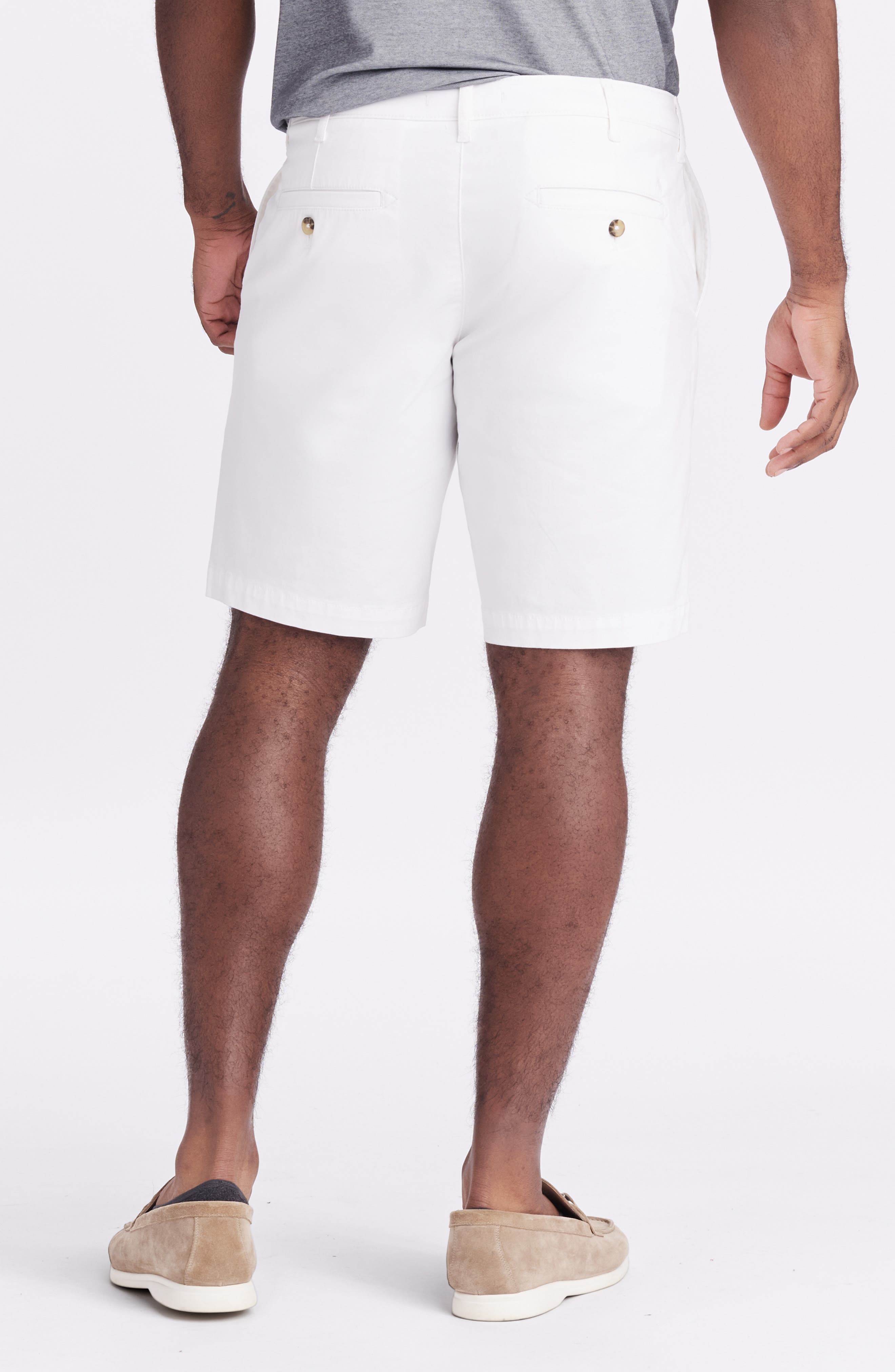 Brightside Flat Front Stretch Cotton Chino Shorts - image 2