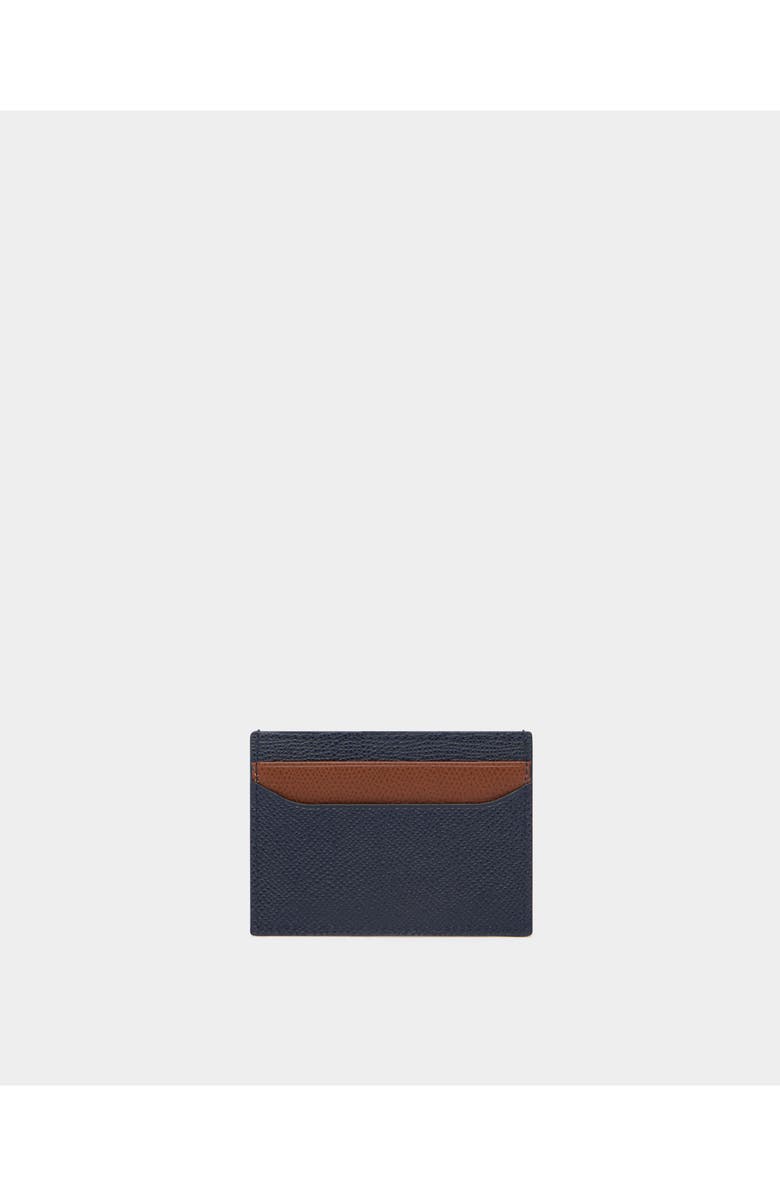 Bally Essential Card Holder in Leather, Alternate, color, Blue