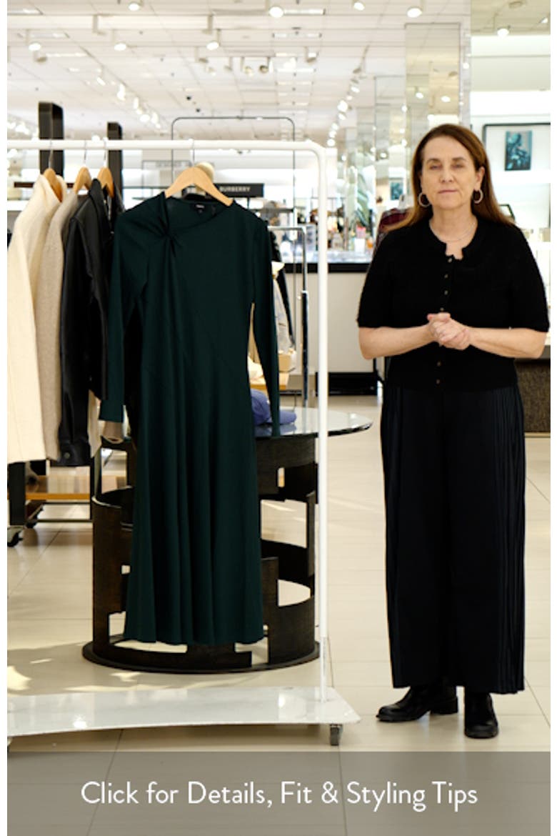 Long Sleeve A-Line Midi Dress video