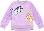 BLUEY Faux Fur Pullover Sweatshirt