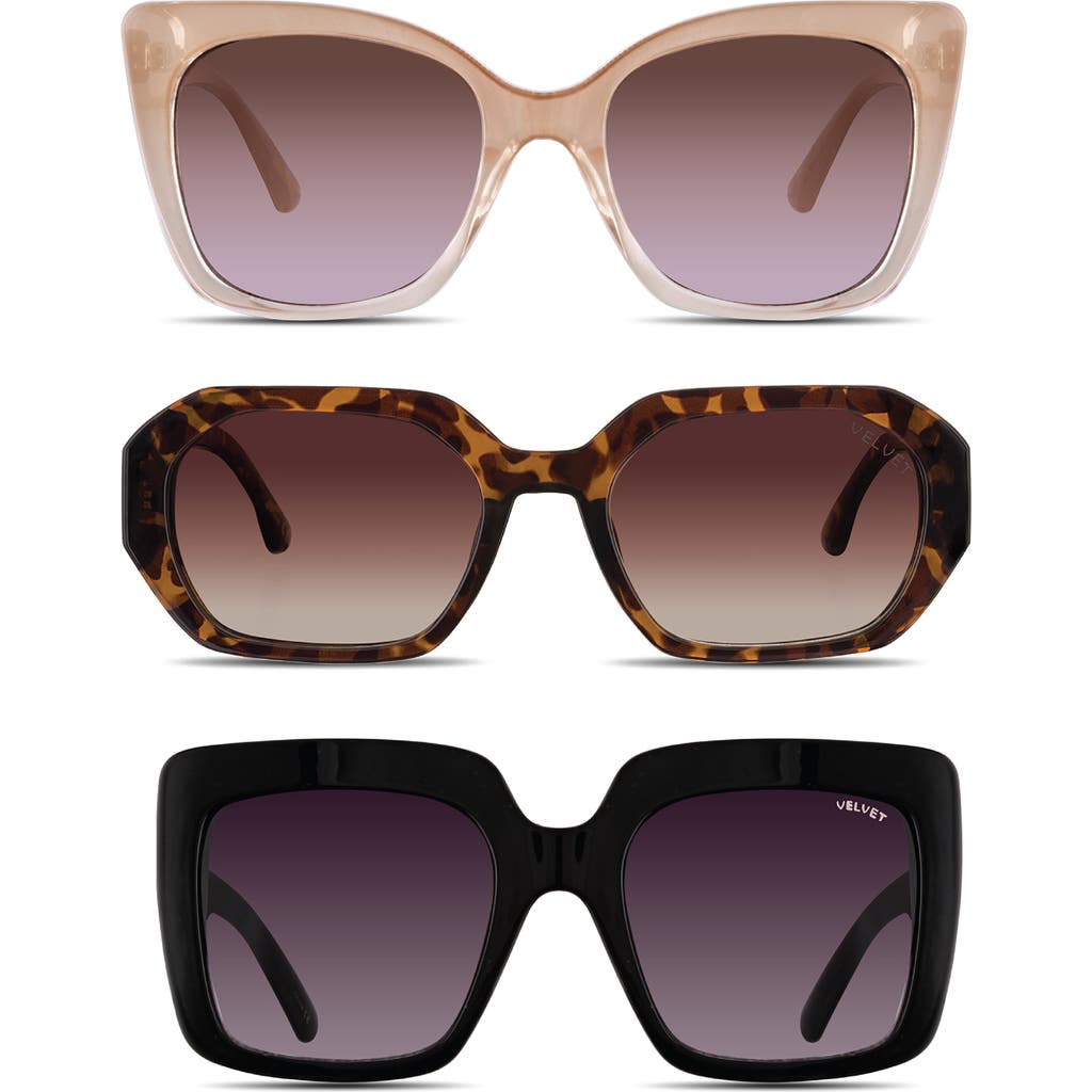Velvet Eyewear Round Face Shape Sunglass Style Box In Multi