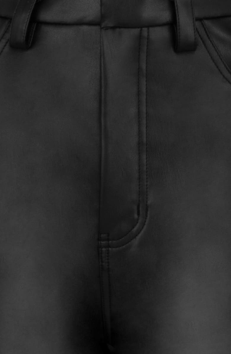 HOUSE OF CB Inaya High Waist Faux Leather Pants, Alternate, color, Black