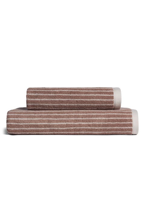 Pinstripe Organic Cotton Bath Towel