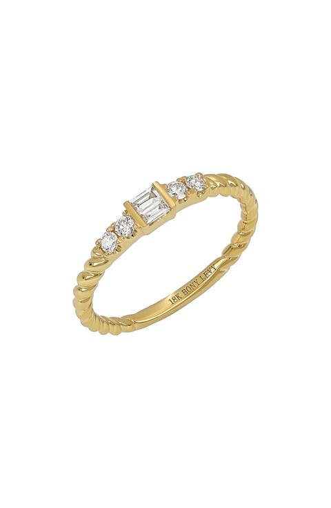 Monaco 18K Yellow Gold Diamond Stackable Ring - 0.20 ctw (Nordstrom Exclusive)