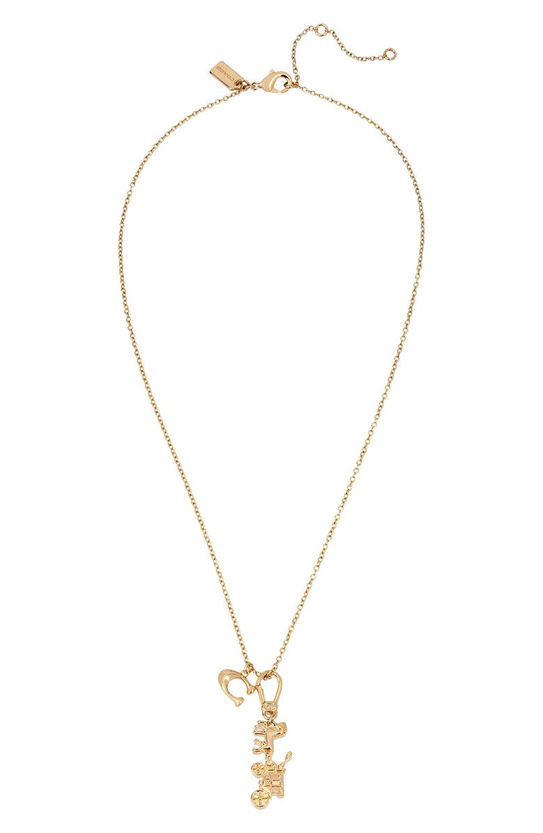 COACH C Pendant Necklace, Alternate, color, 