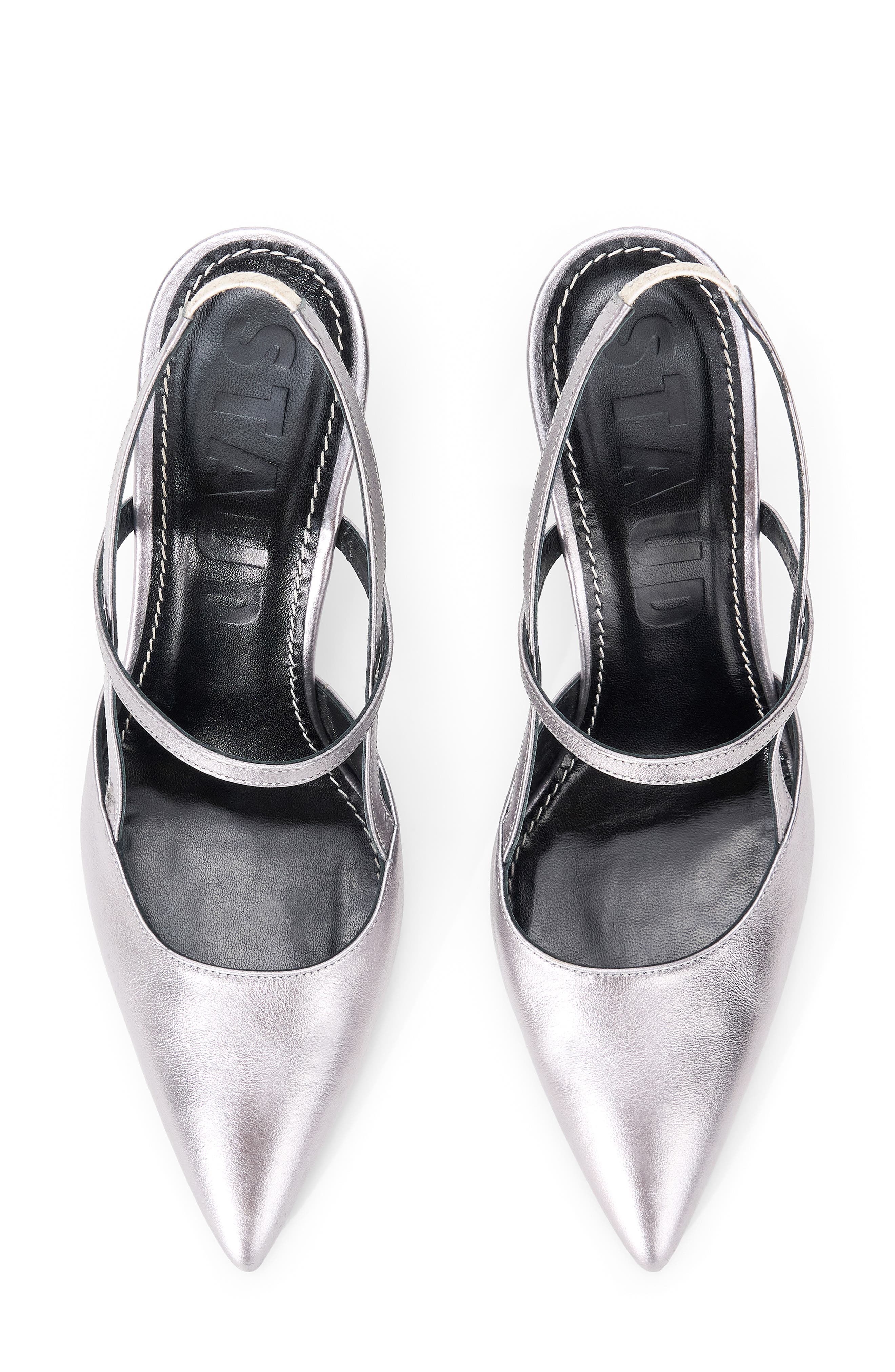 STAUD Sebastian Slingback Sandal, Alternate, color, Pewter