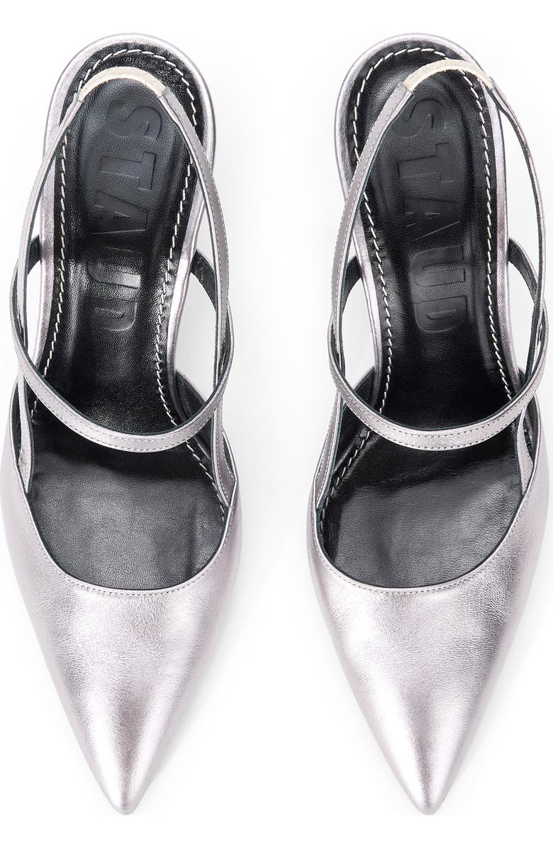 STAUD Sebastian Slingback Sandal, Alternate, color, Pewter