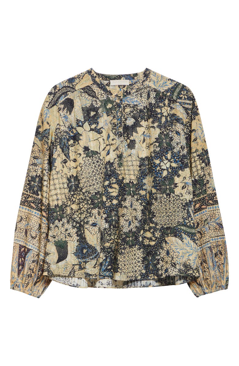 Ulla Johnson Harlowe Floral Long Sleeve Cotton Blend Top, Alternate, color, Bellflower