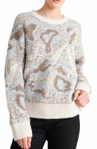 Intarsia Pattern Crewneck Sweater
