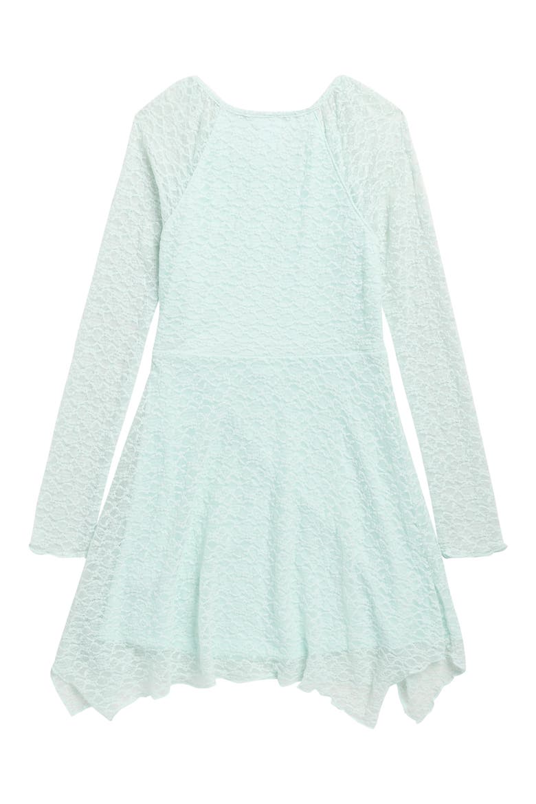 Kids' Long Sleeve Lace Dress, Alternate, color, BLUE WHISPER