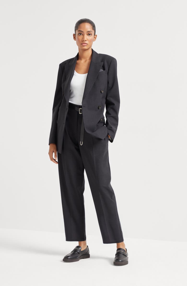 Brunello Cucinelli Ribbed jersey top, Alternate, color, 