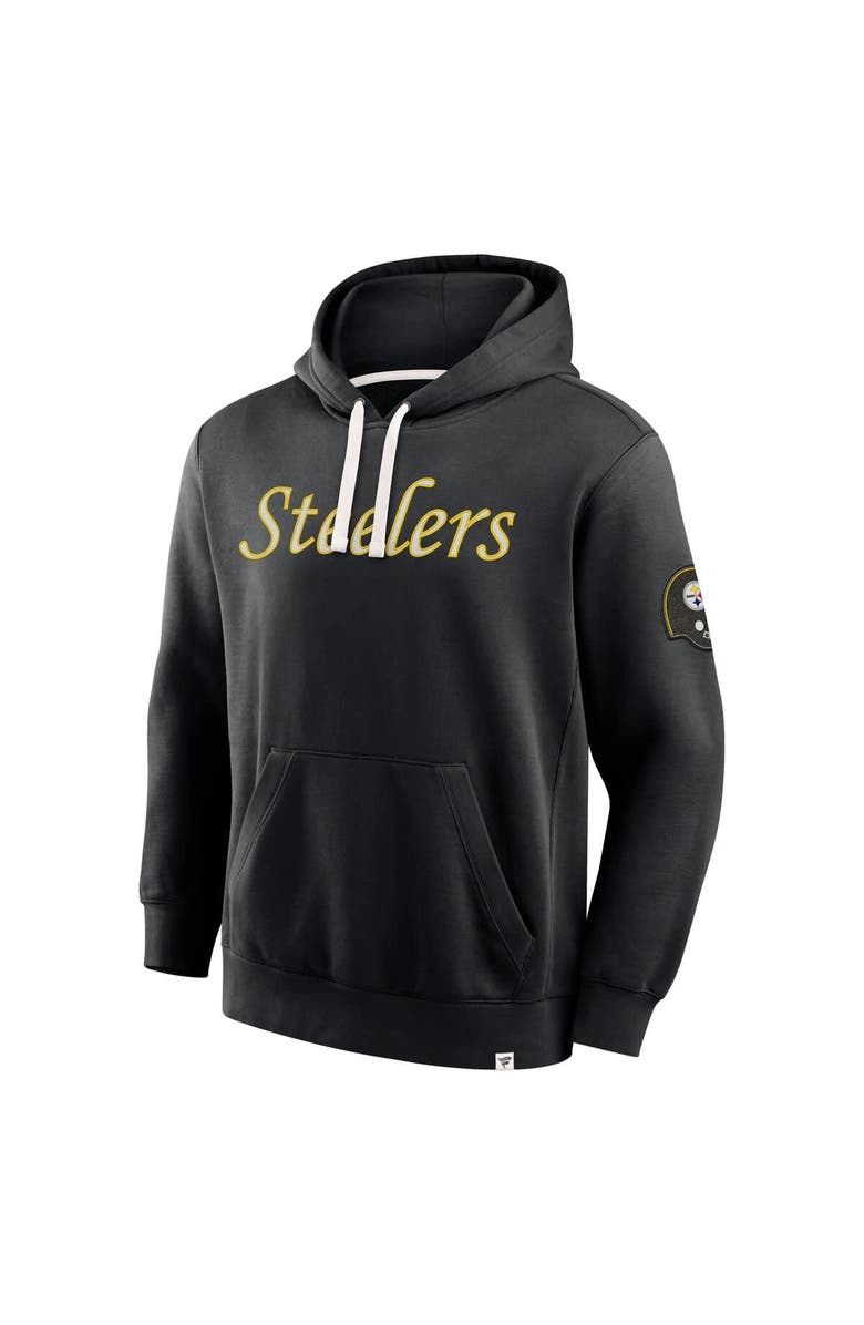 FANATICS Men's Fanatics Black Pittsburgh Steelers New Horizons Heritage Pullover Hoodie, Alternate, color, Black