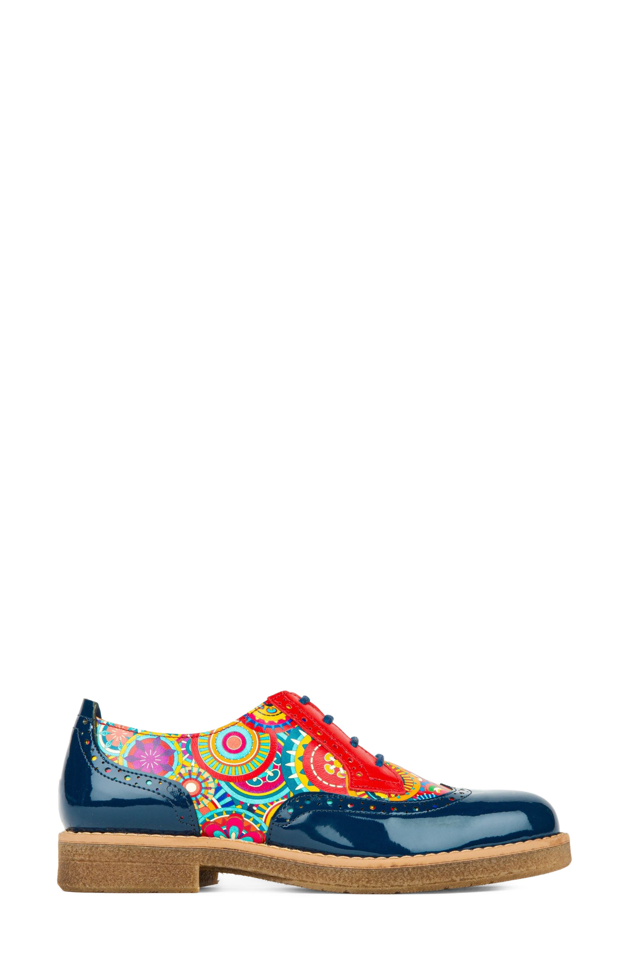 Lace-Up Water Resistant Brogue Oxfords, Alternate, color, BLUE