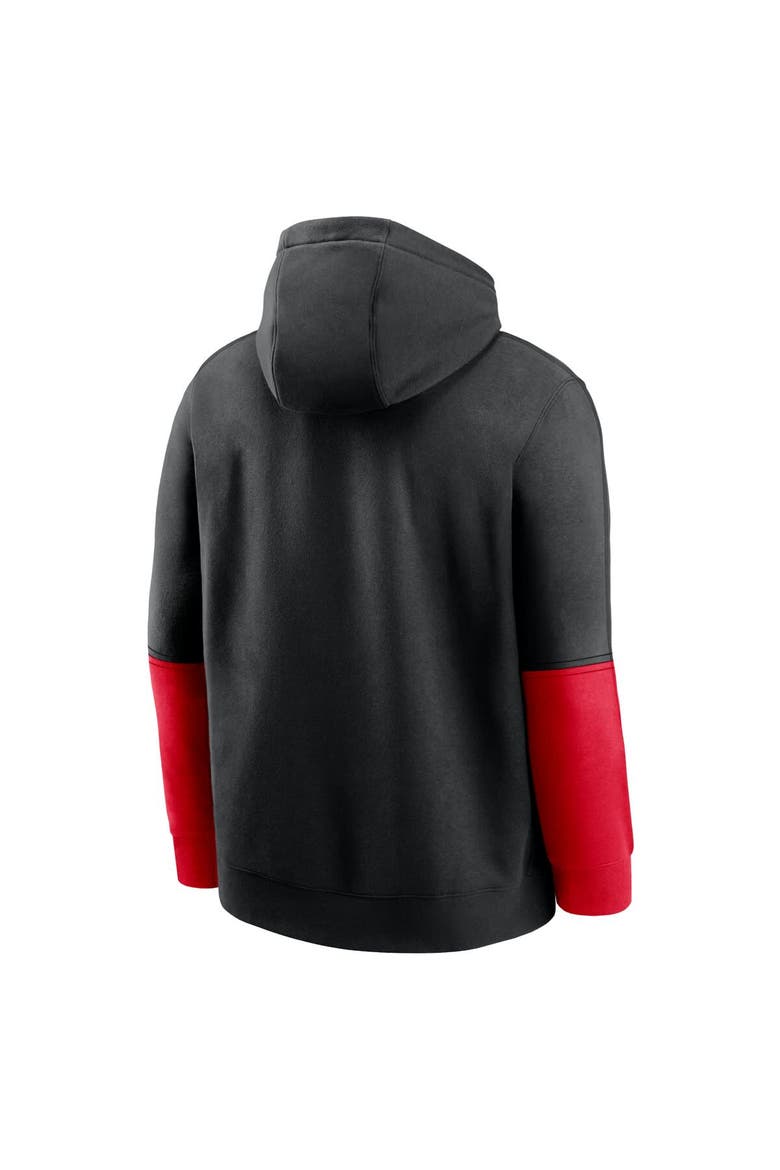 Men's Nike Black/Red Georgia Bulldogs 2024 Sideline Club Pullover Hoodie, Alternate, color, Black