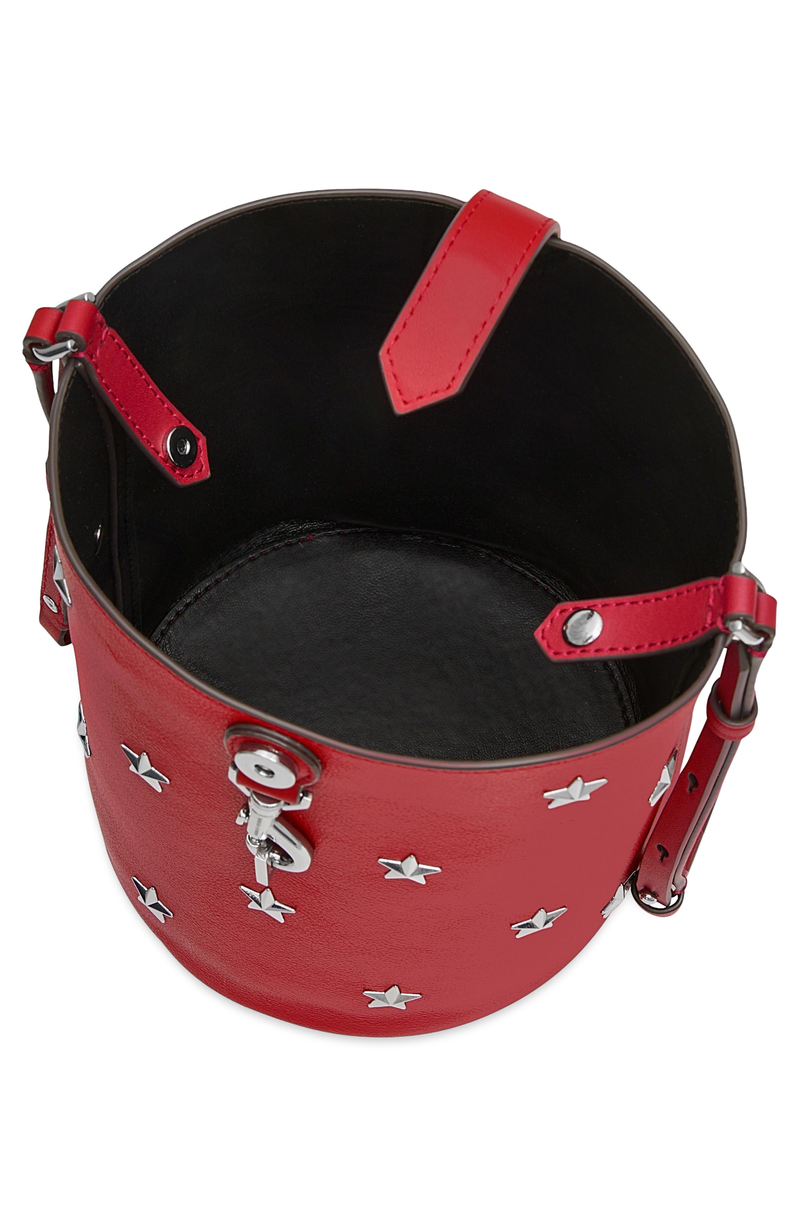 Small Megan Star Leather Bucket Bag, Alternate, color, SIREN