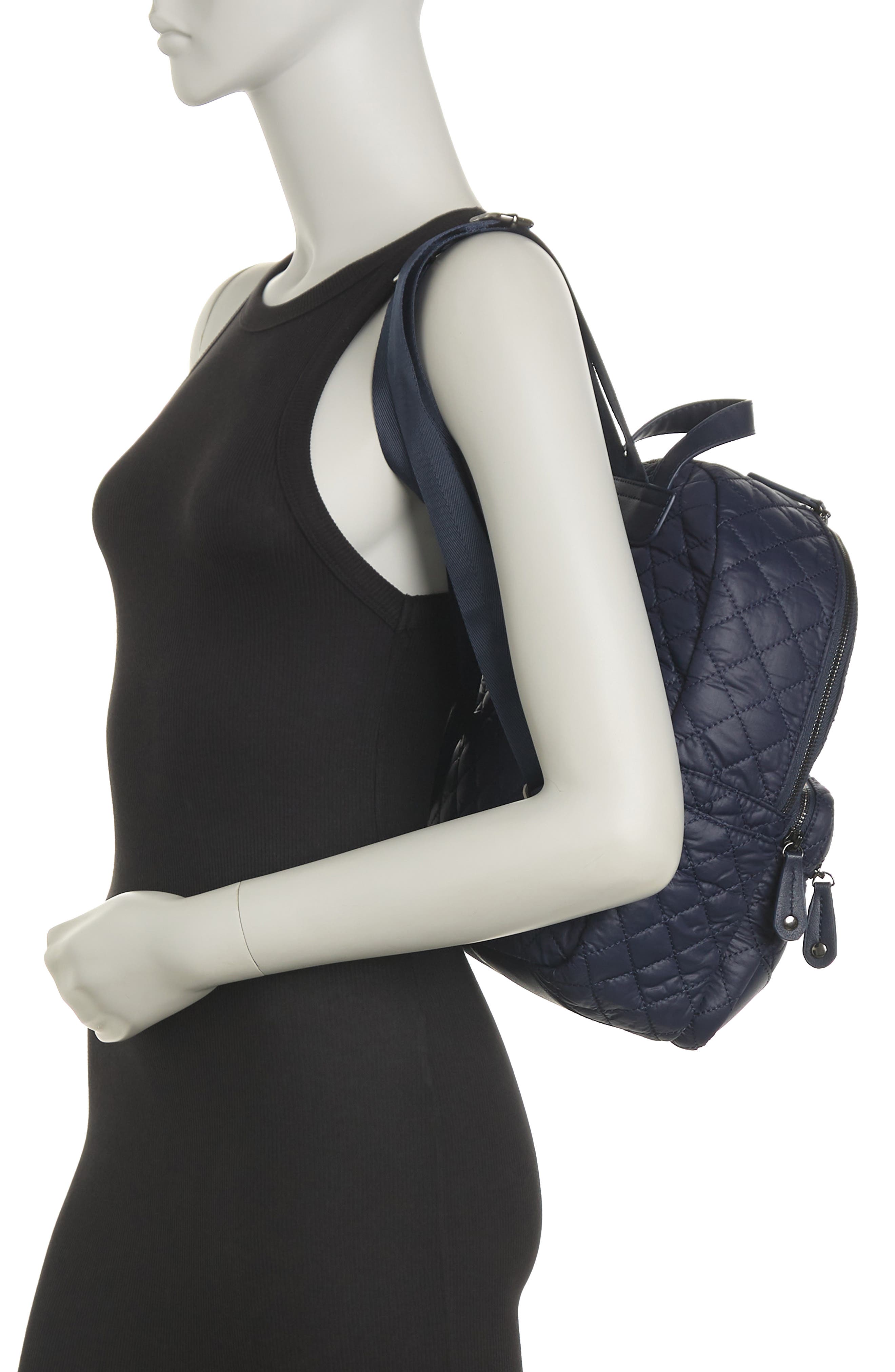 Diamond Quilted Backpack, Alternate, color, MIDNIGHT