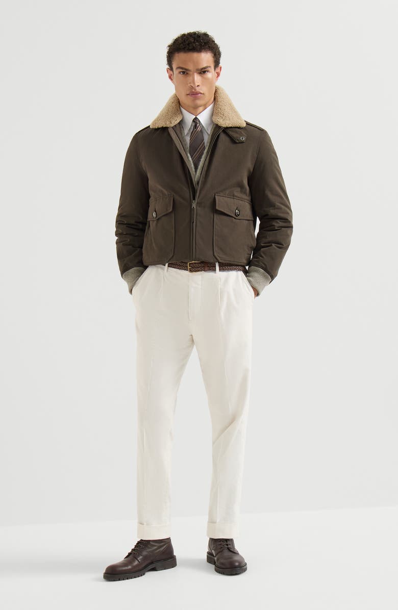 Brunello Cucinelli Alpaca, cashmere and wool cardigan, Alternate, color, Medium Grey