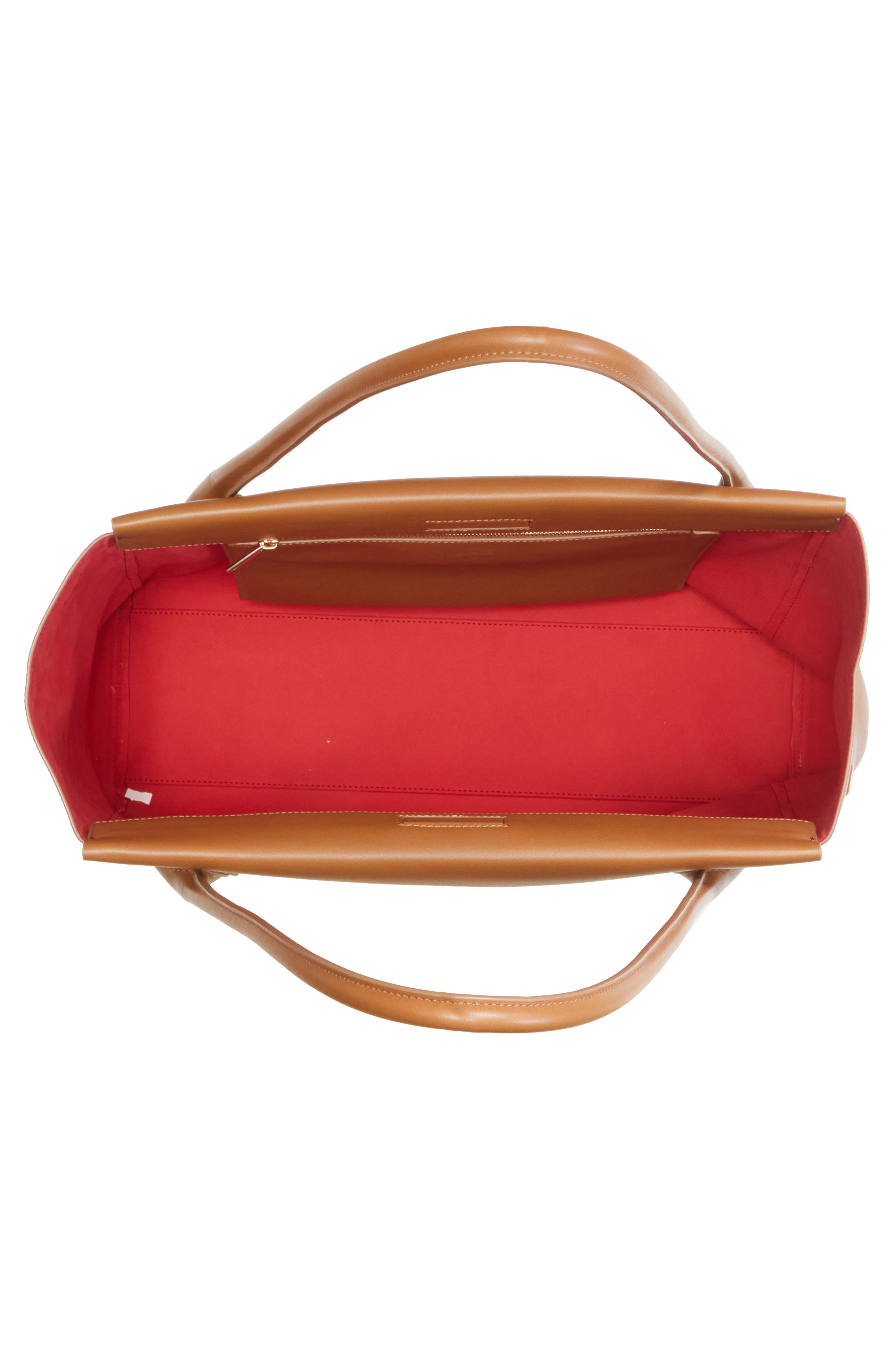 Christian Louboutin Large Calfskin East/West Tote, Alternate, color, Cuoio