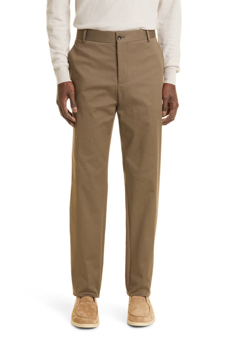 Loro Piana Stretch Cotton Gabardine Chinos, Main, color, 