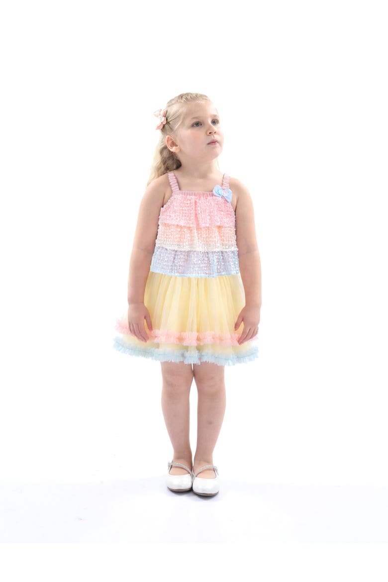 Sunset Layered Dress Set, Main, color, Salmon