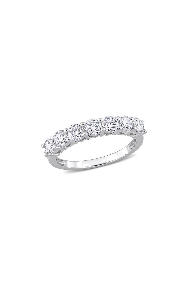 DELMAR Lab Created Moissanite Band Ring, Main, color, White