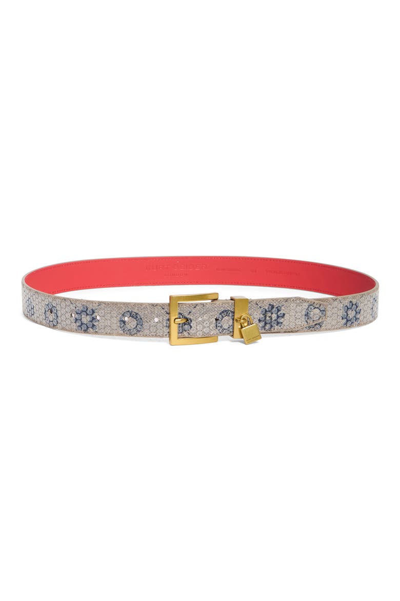 Denim Sequin Belt, Main, color, WASHED DENIM / ANTIQUE BRASS