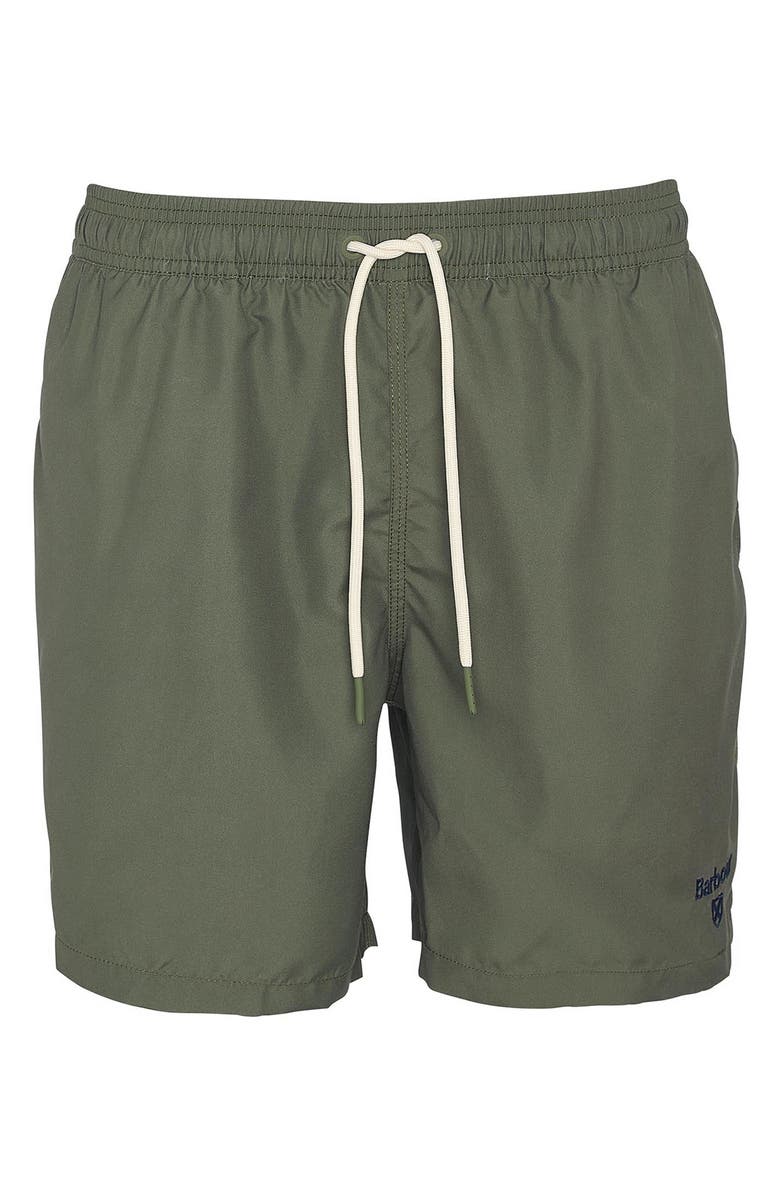 Barbour Staple Logo Embroidered Swim Trunks, Alternate, color,