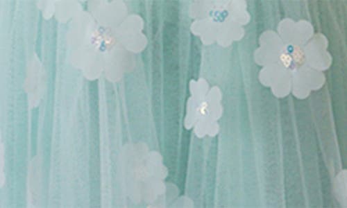 Popatu Kids' 3d Floral Party Dress In Green
