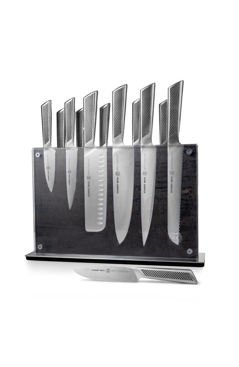 Schmidt Brothers Cutlery Gridiron 14-Piece Knife Block Set, Main, color, Silver