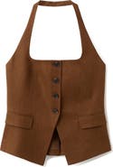 MANGO Linen Suit Waistcoat