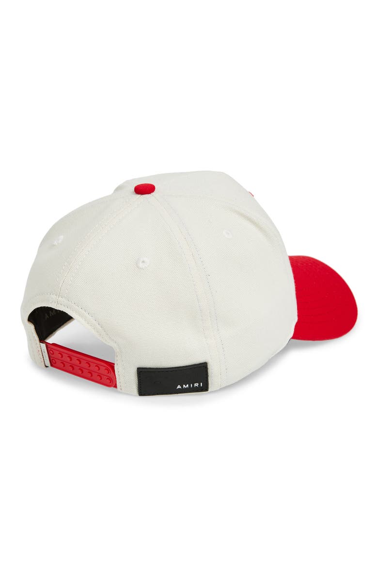 Logo Embroidered Adjustable Canvas Baseball Cap, Alternate, color, ALABASTER RED