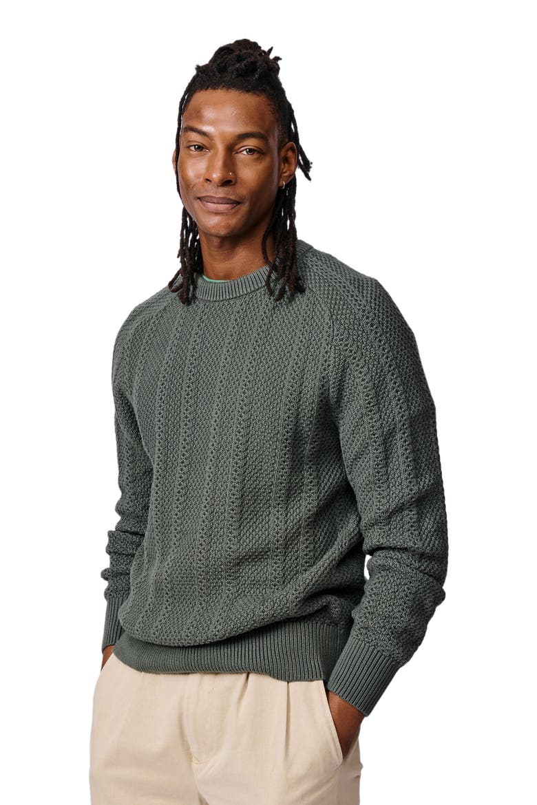 Montrose Textured Crew Neck Jumper, Main, color, Dark Khaki