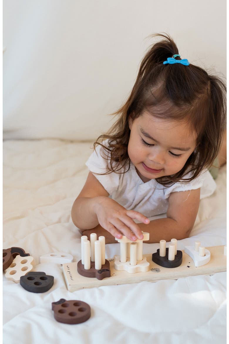 Wooden Count and Stack Toy, Alternate, color, Counting