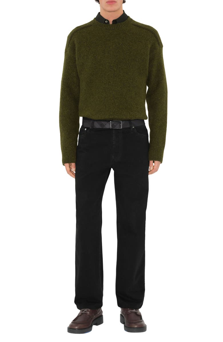 Burberry Louis Reversible Check Belt, Alternate, color, Charcoal/ Graphite