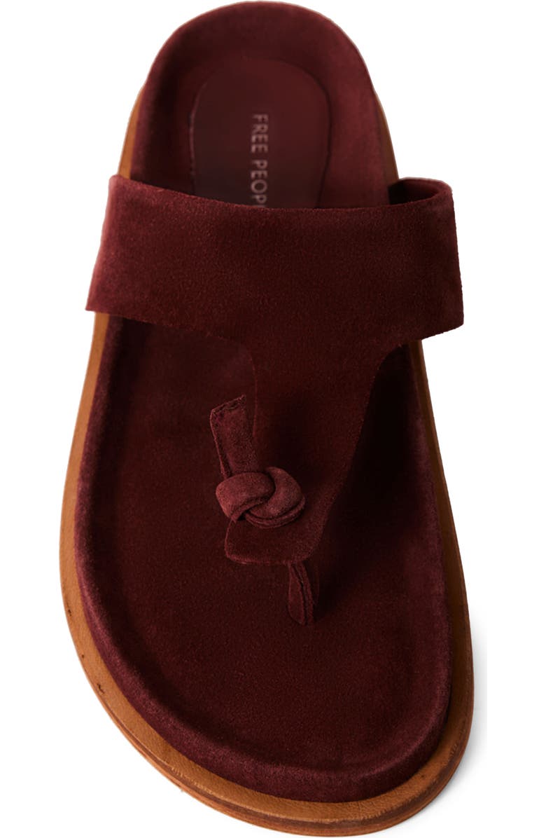 Free People Mika Flip Flop, Alternate, color, Cherry Cola Suede