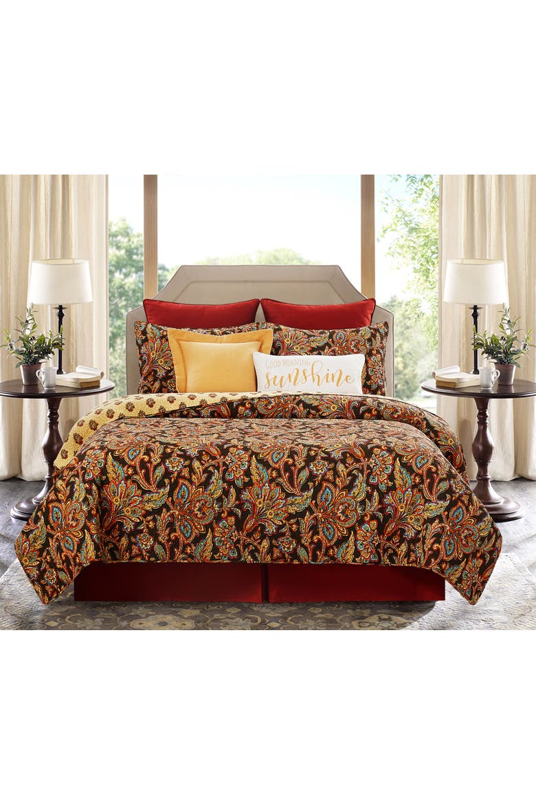 Dorothy Quilt Set All Seasons Bedroom Bedding Machine Washable Reversible Coverlet Décor Decoration, Alternate, color, Red