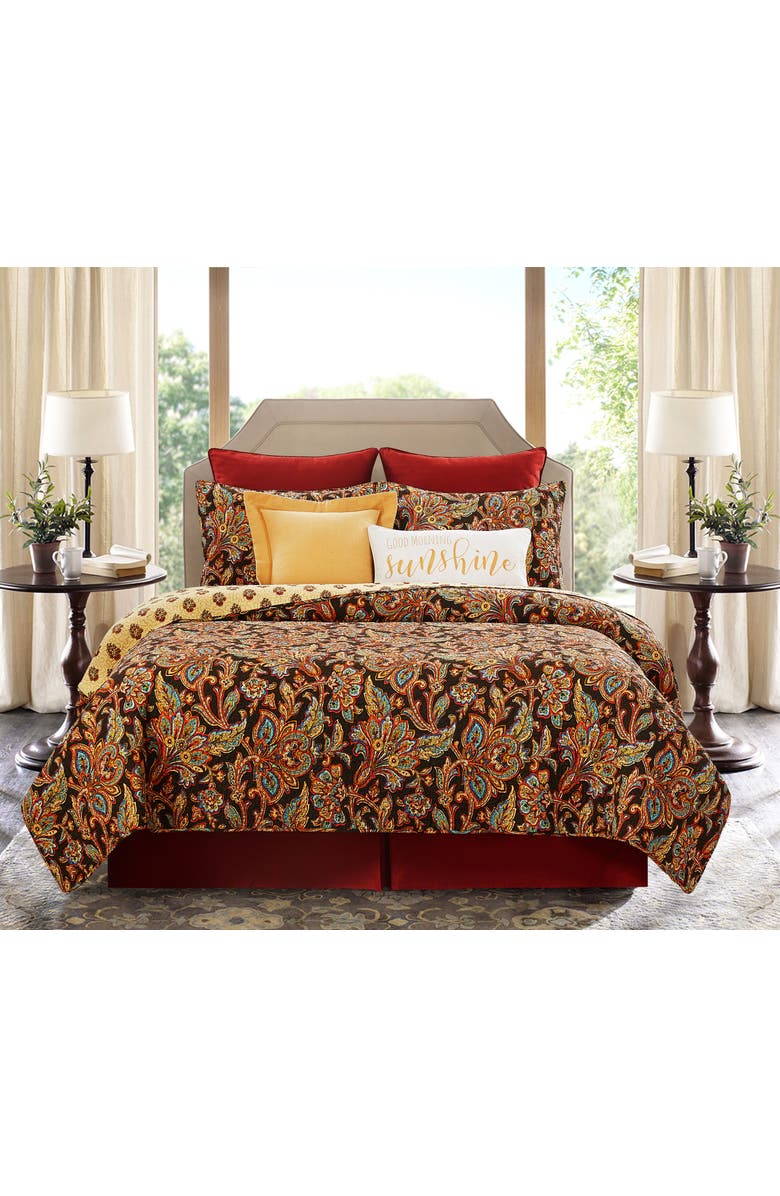 C&F Home Dorothy Quilt Set All Seasons Bedroom Bedding Machine Washable Reversible Coverlet Décor Decoration, Alternate, color, Red