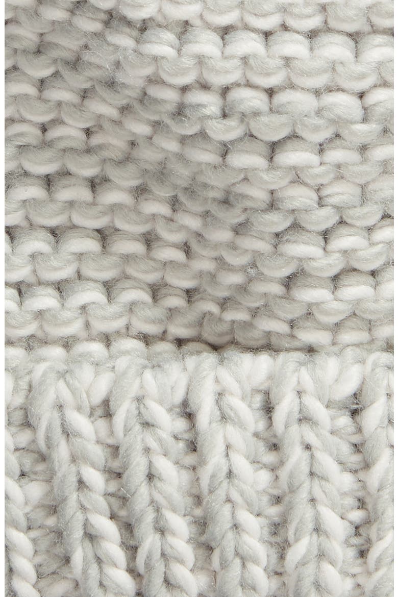 Skyline Faux Fur Pom Beanie, Alternate, color, GREY
