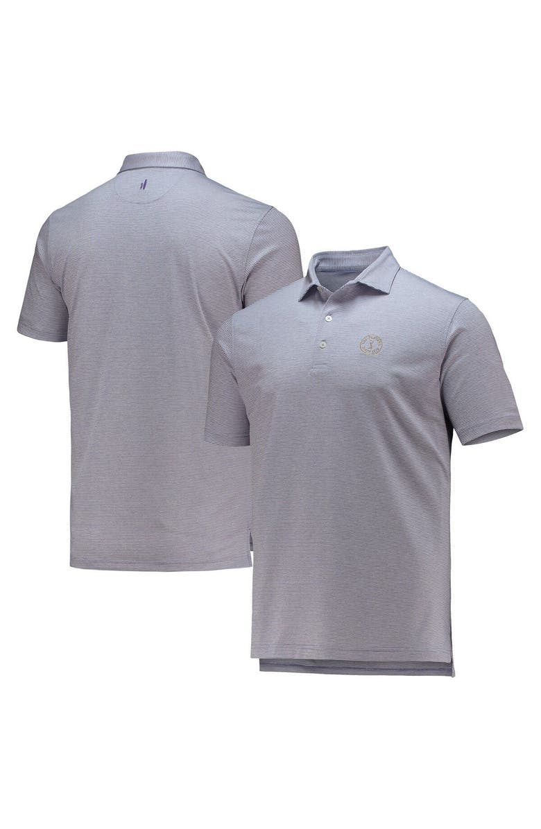 johnnie-O Men's johnnie-O Purple THE PLAYERS Lyndon Striped Prep-Formance Polo, Main, color, Purple