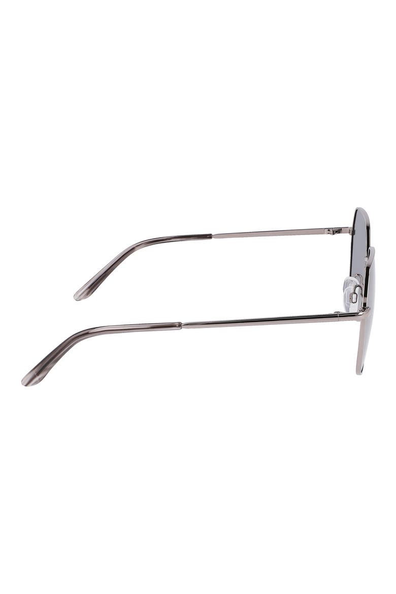 58mm Full Rim Metal Square Polarized Sunglasses, Alternate, color, GUNMETAL