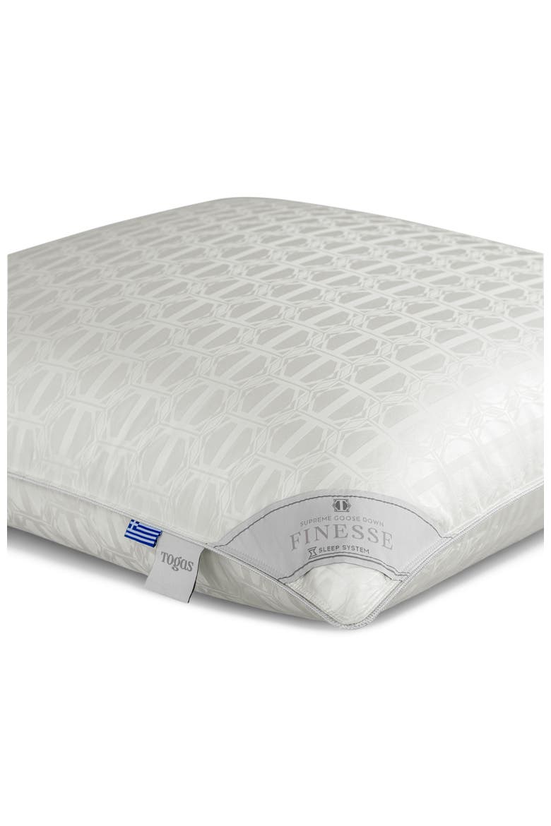 Finesse silk cotton pillow, Alternate, color, White