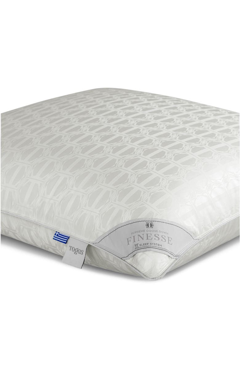 Togas Finesse silk cotton pillow, Alternate, color, White