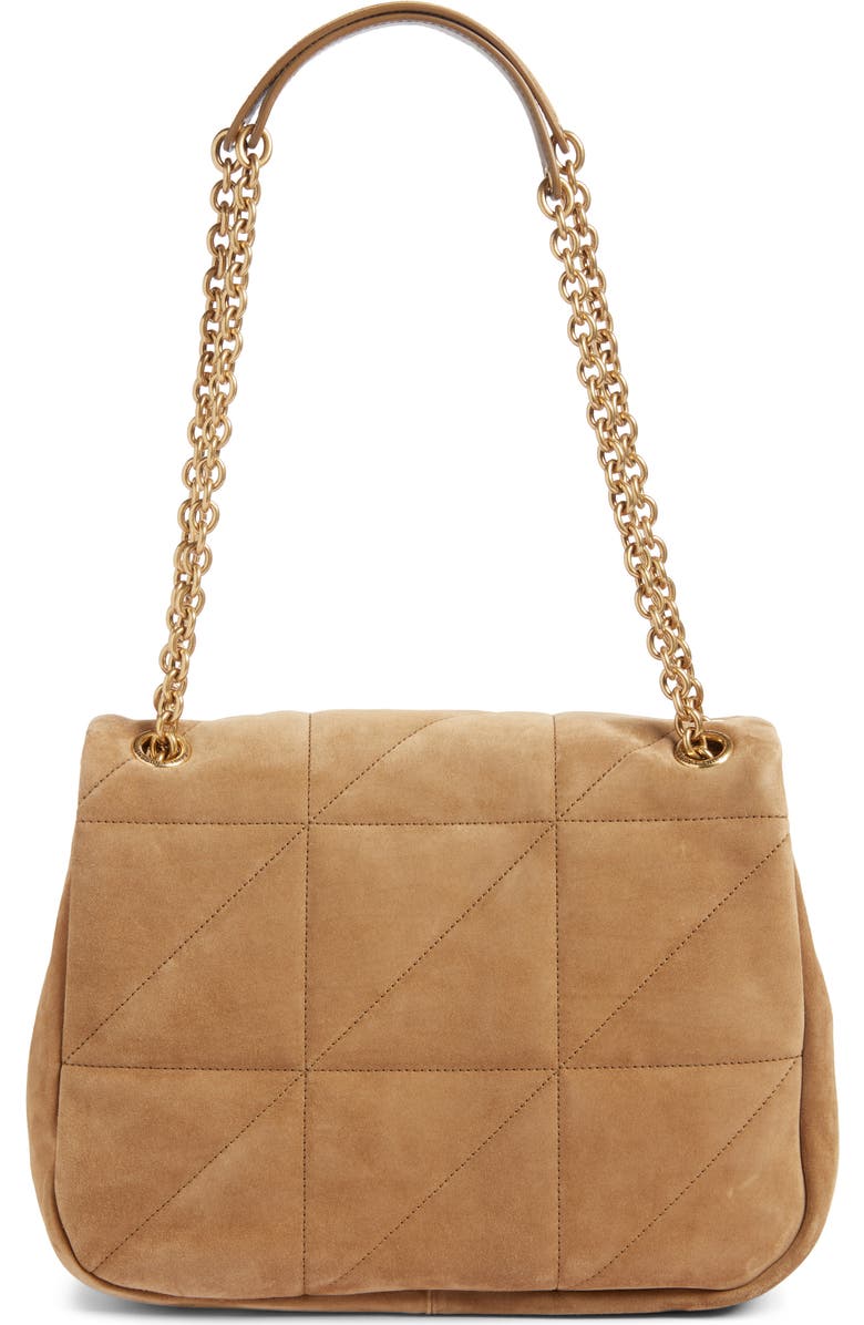 Saint Laurent Medium Jamie 4.3 Carré Rive Gauche Suede Shoulder Bag, Alternate, color,