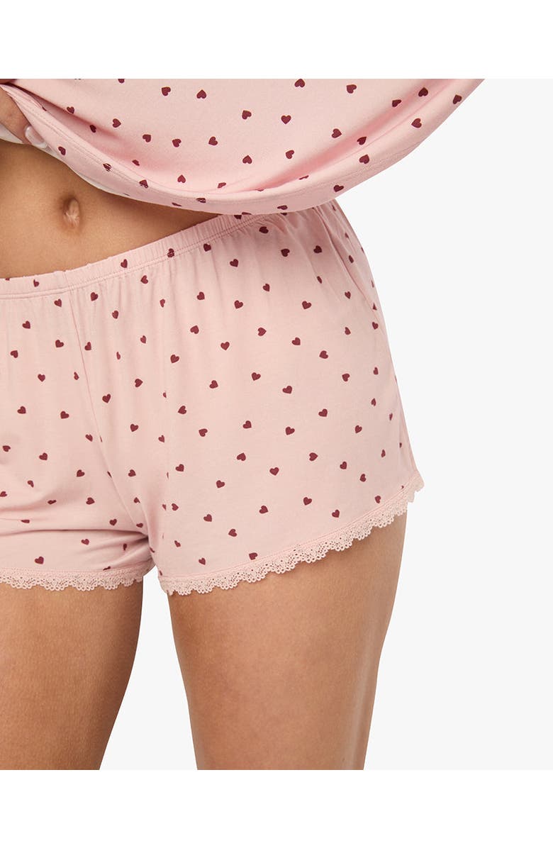 WeWoreWhat Lace Trim Sleep Shorts, Alternate, color, 