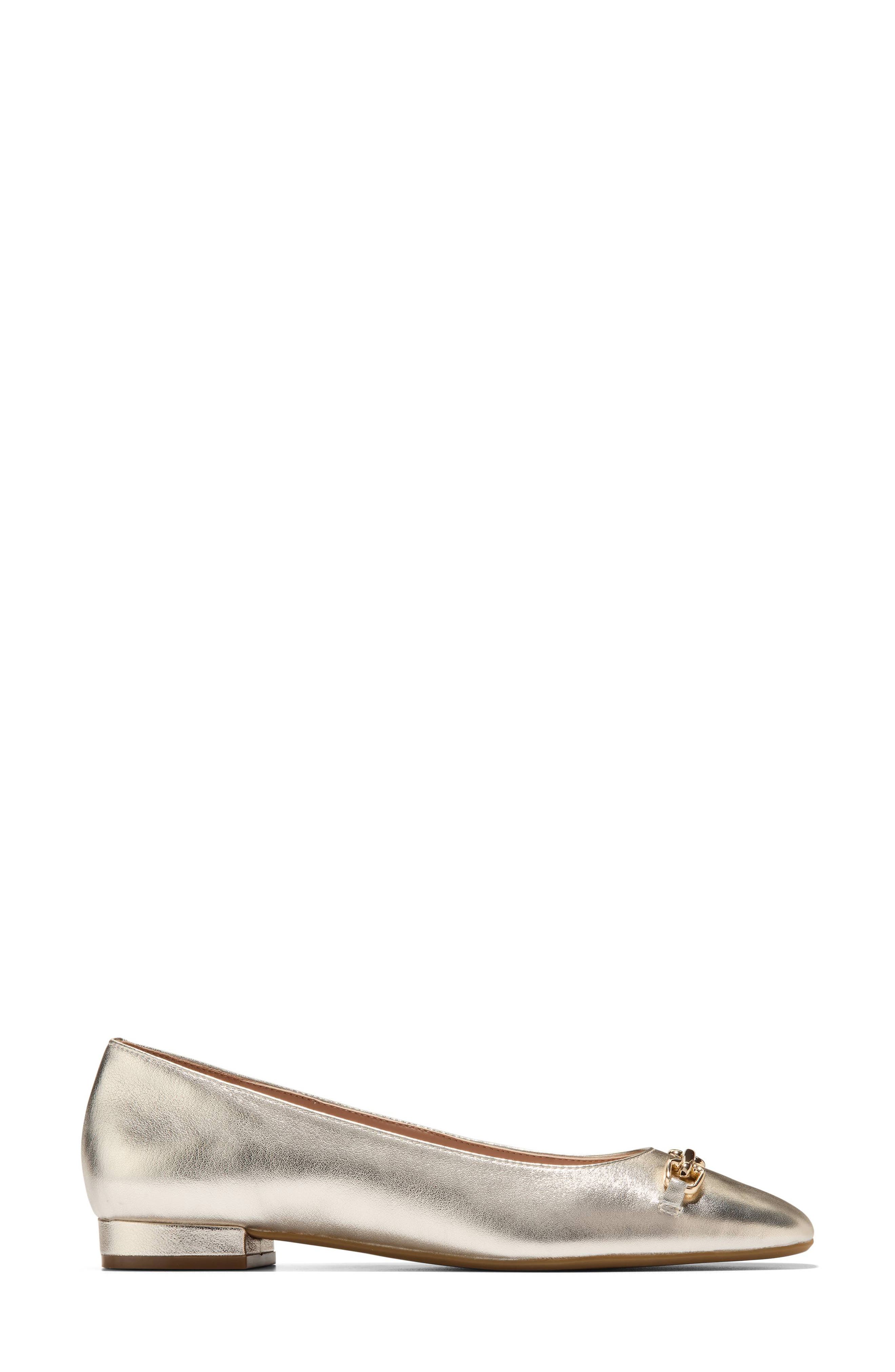 Go-To Verley Balley Flat, Alternate, color, SOFT GOLD LEATHER