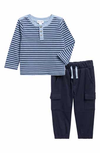 Splendid Curious Stripe Henley & Cargo Joggers Set