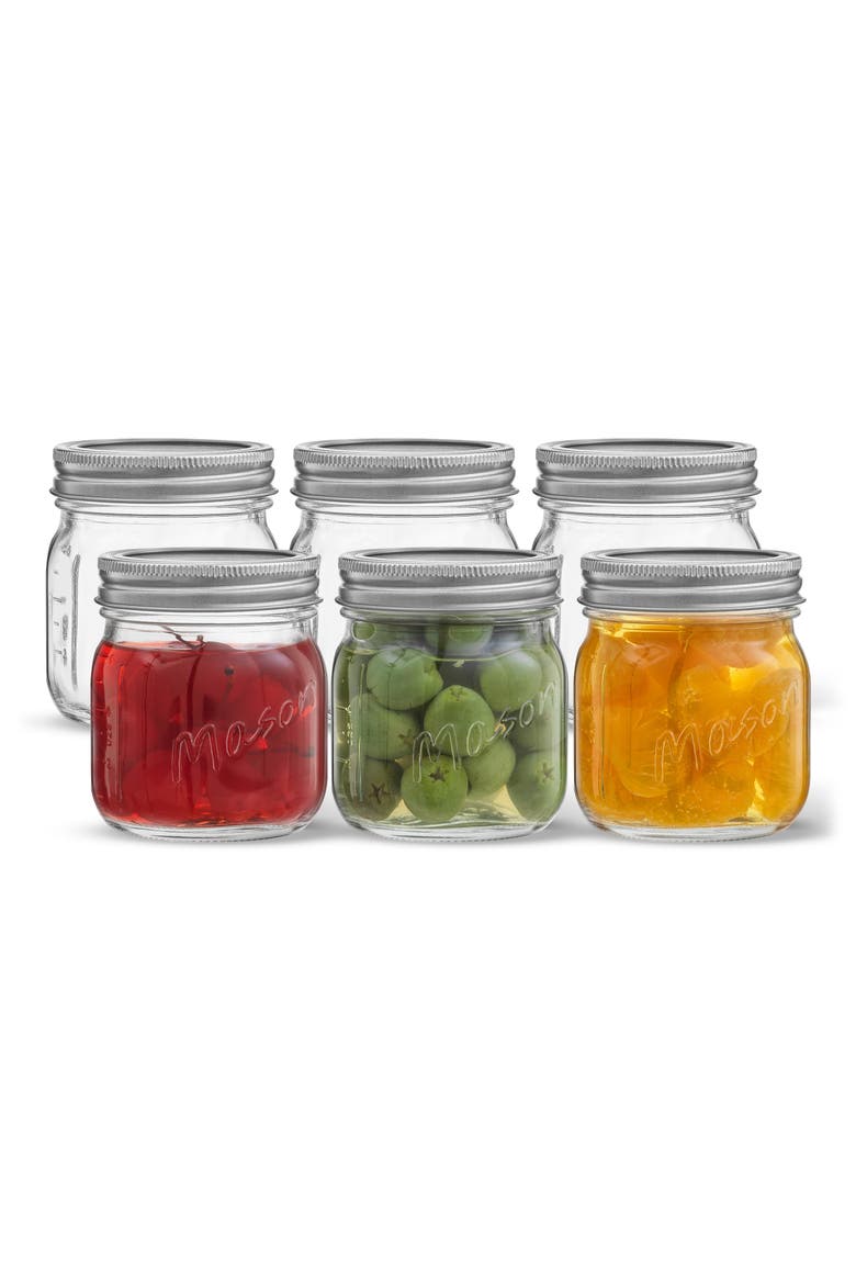 42-Piece Mason Jars with Airtight Lids, Alternate, color, CLEAR