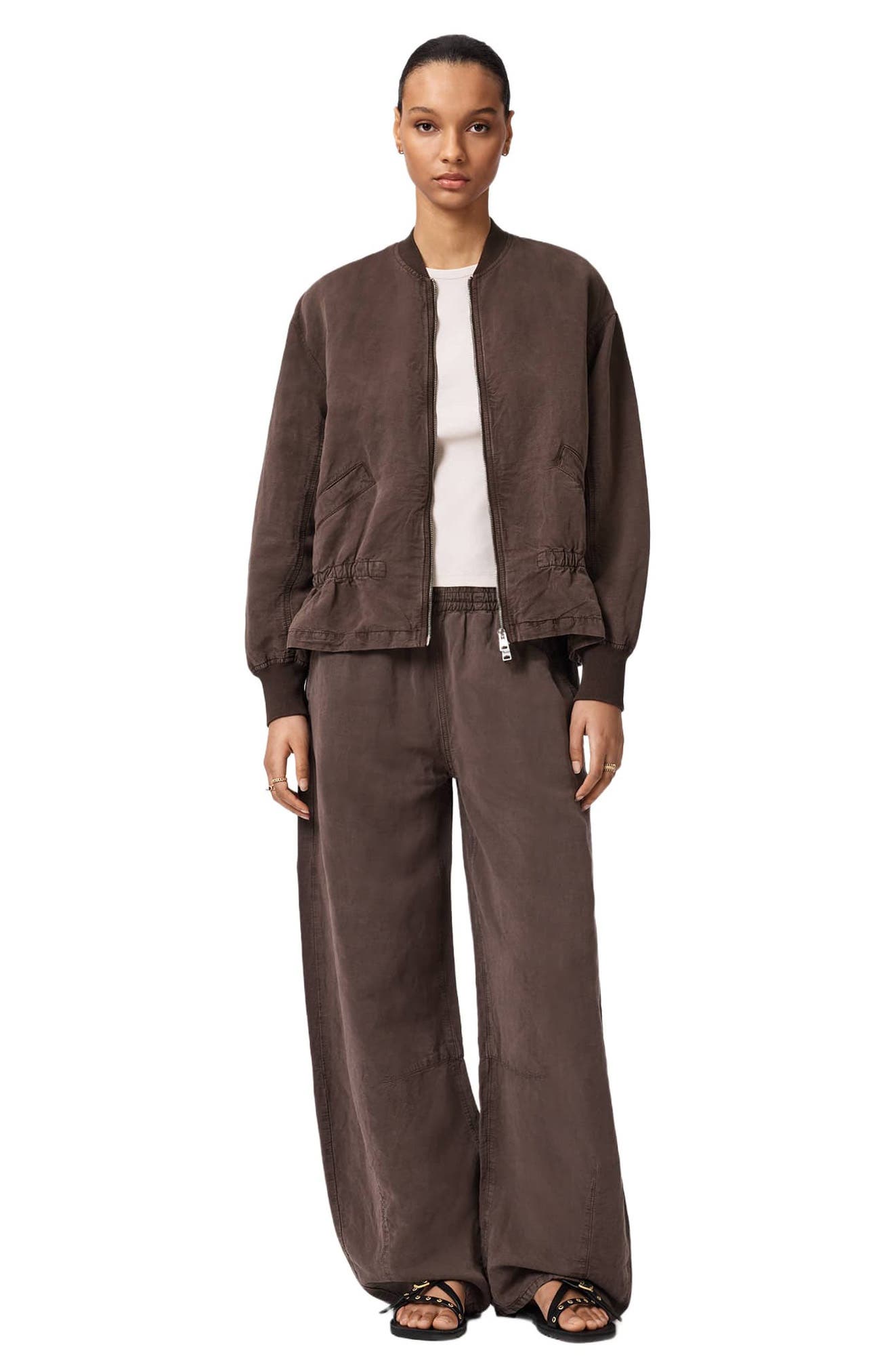 Женские куртки AllSaints Sofi Bomber Jacket — фото 7