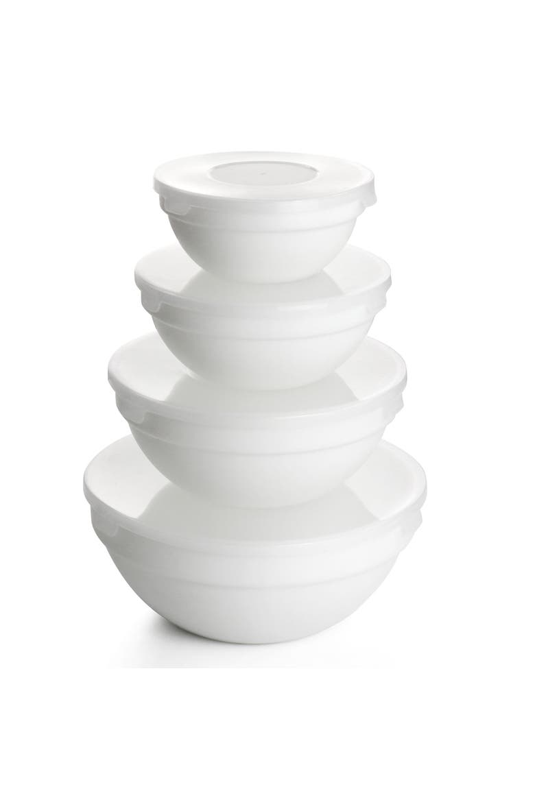36 Piece Tempered Opal Glass Combo Dinnerware Set, Alternate, color, White